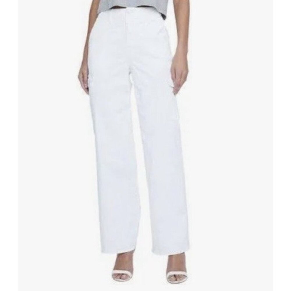 L'Agence Woman's Sz 24 Channing High Rise Trek Trousers Pant In White